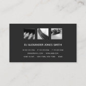 DJフォトグラファー(ミニマリモダンスト·ダーク) 名刺 (裏面)