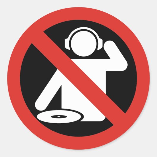 DJフリーゾーン ラウンドシール (正面)