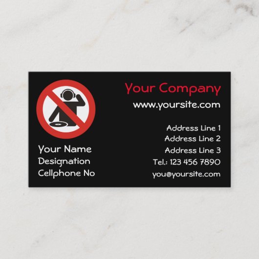 DJフリーゾーン 名刺 (正面)