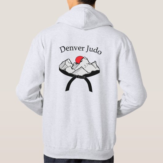 DJフード付きスウェットシャツロゴオンバック パーカ (裏面)