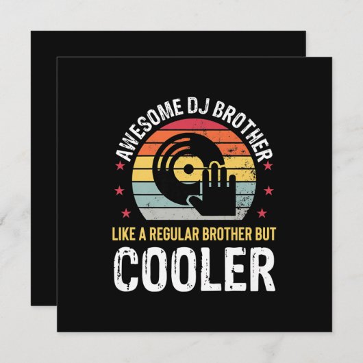 DJプレーヤー・ブラザおもしろいー・ディスク・ジョッキー・ウェディング・パーティー シーズンカード (正面/裏面)