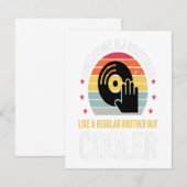 DJプレーヤー ブラザー 面白いディスクジョッキー ウェディングギフト 招待状 (正面/裏面)