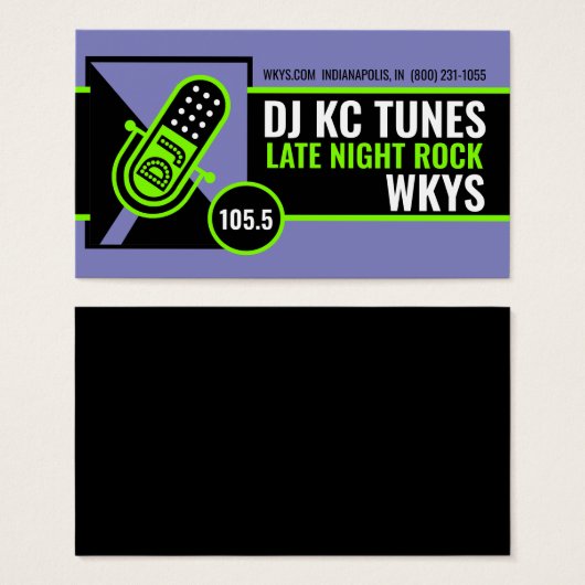 DJプロファイルカード (正面&裏面)