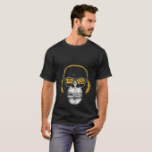 Djヘッドフォンとサングラスモとウメンズモンキー Tシャツ (正面フル)