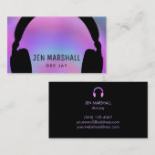 DJヘッドフォンのホログラフィフェイクック勾配 名刺 (正面/裏面)