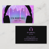 DJヘッドフォンをグリッタードライブに 名刺 (正面/裏面)