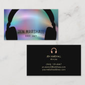 DJヘッドフォンをホログラフィフェイクック 名刺 (正面/裏面)