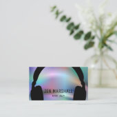 DJヘッドフォンをホログラフィフェイクック 名刺 (スタンド正面)