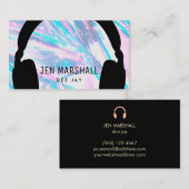 DJヘッドフォンをホログラフィフェイクック 名刺 (正面/裏面)