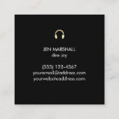 DJヘッドフォンゴールデンダスト スクエア名刺 (裏面)