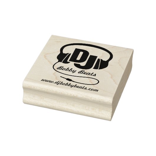 DJヘッドフォンビジネス名詳細スタンプ ラバースタンプ (スタンプ)