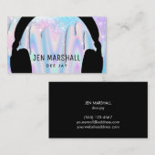 DJヘッドフォンフェイク虹色デザイン 名刺 (正面/裏面)