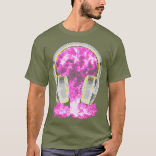 DJヘッドフォン原子爆弾 – クール Disk Jockey EDM Tシャツ