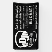 DJヘッドフォン白黒プロモーション 横断幕 (縦)