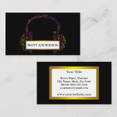 DJヘッドホクールンBlack Music 名刺 (正面/裏面)