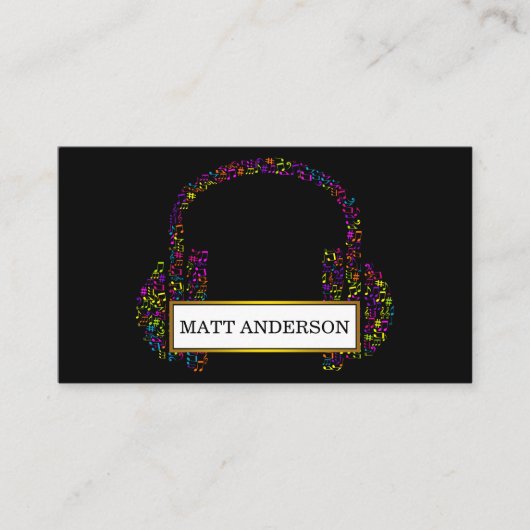 DJヘッドホクールンBlack Music 名刺 (正面)