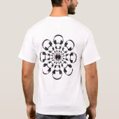 djヘッドホクールーングラフィック曼荼羅 tシャツ (裏面)