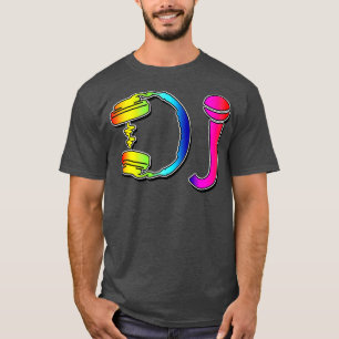 DJヘッドホンマイククラブパーティープレミアム Tシャツ