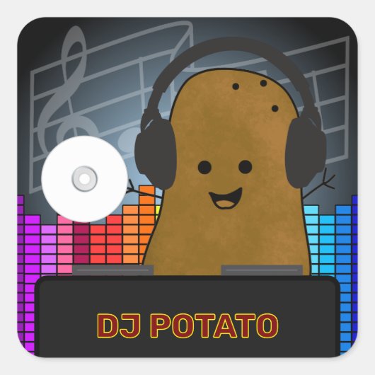 DJポテト カスタム スクエアシール (正面)