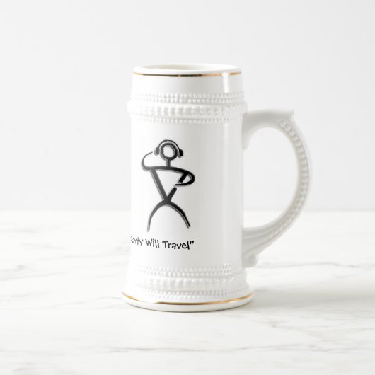 DJマウイの可動装置音楽をチャックで取り付けて下さい ビールジョッキ (右)