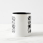 DJミキシングマグ | 面白い音楽愛好家コーヒーカップ ツートーンマグカップ (中央)