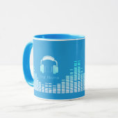 DJミュージシャンマパーソナライズされたグ マグカップ (正面左)