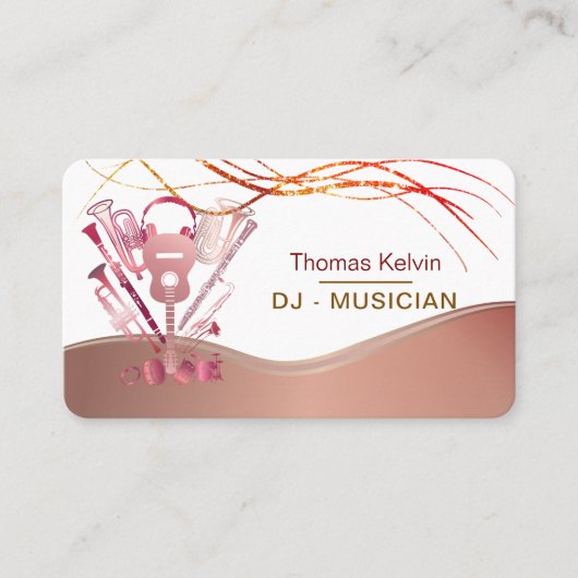 DJミュージシャン イベントオーガナイザー レインボー 名刺 (正面)