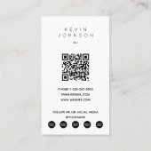 DJミュージシャンDeejay写真ソーシャルメディア 名刺 (裏面)