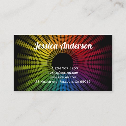 DJミュージッカラフルクアーティスト音波クリエイティブ 名刺 (裏面)