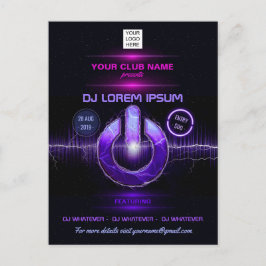 DJミュージックとダンスギグ ポストカード