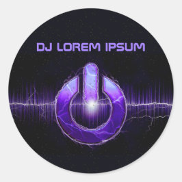 DJミュージックとダンスギグ ラウンドシール