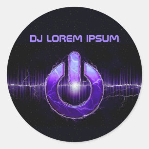 DJミュージックとダンスギグ ラウンドシール