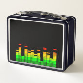 DJミュージックのビートからのイコライザーVibes メタルランチボックス (裏面)