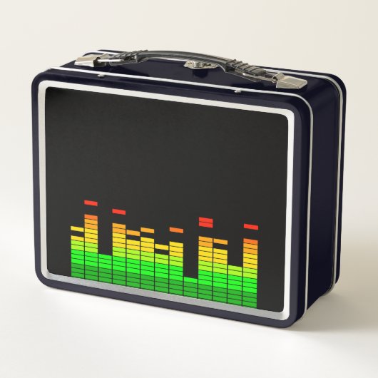 DJミュージックのビートからのイコライザーVibes メタルランチボックス (裏面)