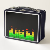 DJミュージックのビートからのイコライザーVibes メタルランチボックス (正面)