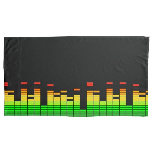 DJミュージックのビートからのイコライザーVibes 枕カバー (正面左)