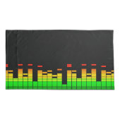 DJミュージックのビートからのイコライザーVibes 枕カバー (裏面-左)