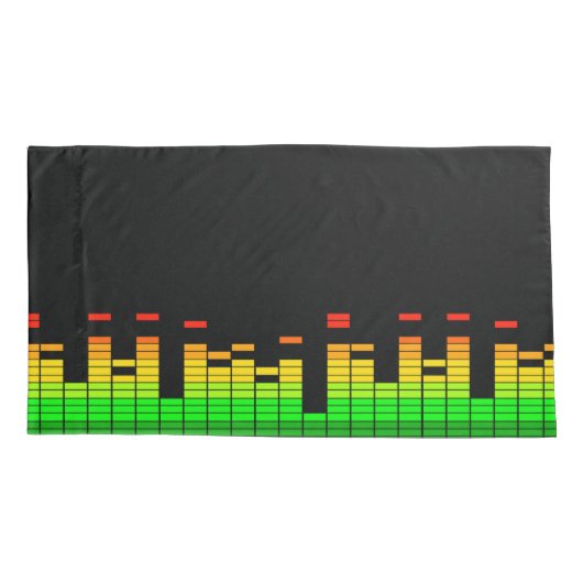 DJミュージックのビートからのイコライザーVibes 枕カバー (裏面-左)