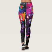 DJミュージックスカラフルピモダンーカーミュージカルファンキー レギンス (裏面)