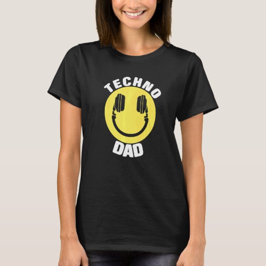 Djミュージックテクノパパ Tシャツ (正面)