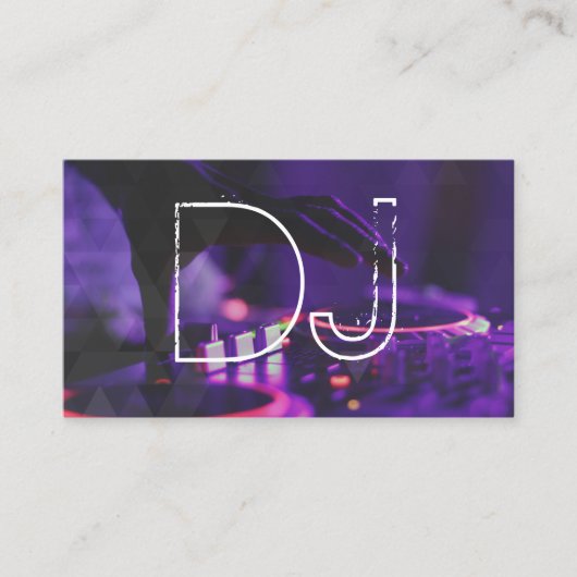 DJミュージックパーティーイベントターンテーブル モダン 名刺 (正面)