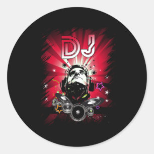 DJミュージックラバーミュージックプレーヤーサウンド ラウンドシール