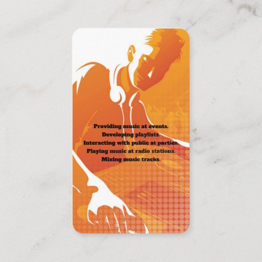 DJミュージック名刺 名刺 (裏面)