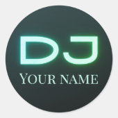 DJミュージック衣装のパーソナライズ可能なプロモーション ラウンドシール (正面)