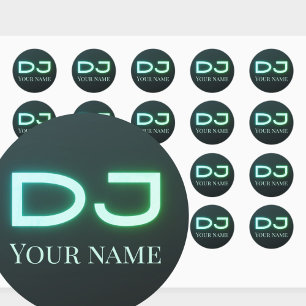DJミュージック衣装のパーソナライズ可能なプロモーション ラウンドシール