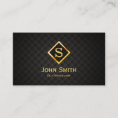 DJミュージック金ゴールドダイヤモンドモノグラムディージェイ 名刺 (正面)