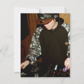 DJミュージック＆ダンスライブの写真招待状 招待状 (裏面)