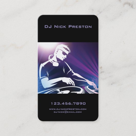 DJミュージック 名刺 (正面)