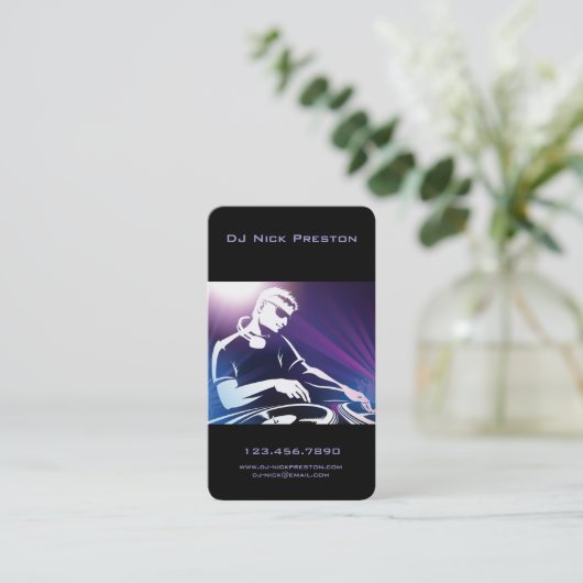 DJミュージック 名刺 (スタンド正面)