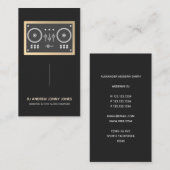 DJモダンコントローラフェイク-金ゴールド 名刺 (正面/裏面)